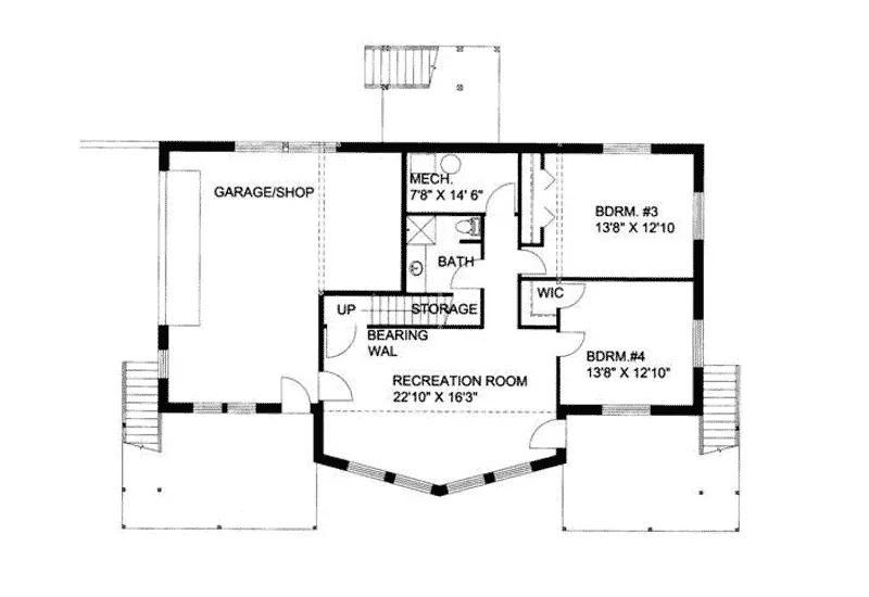 Luxury House Plan Lower Level Floor - Glenford Bay Waterfront Home 088D-0128 - Search House Plans and More