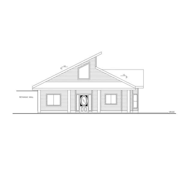 Lake House Plan Left Elevation - Taravue Contemporary Home 088D-0129 - Shop House Plans and More