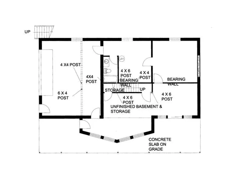 Contemporary House Plan Lower Level Floor - Nolensville Lake Home 088D-0137 - Shop House Plans and More