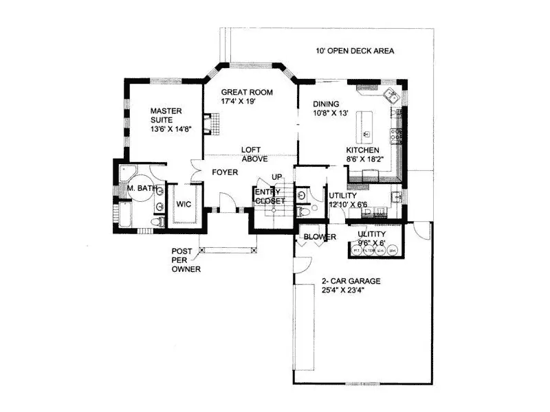 Rustic House Plan First Floor - Arden Hill Country Home 088D-0138 - Search House Plans and More