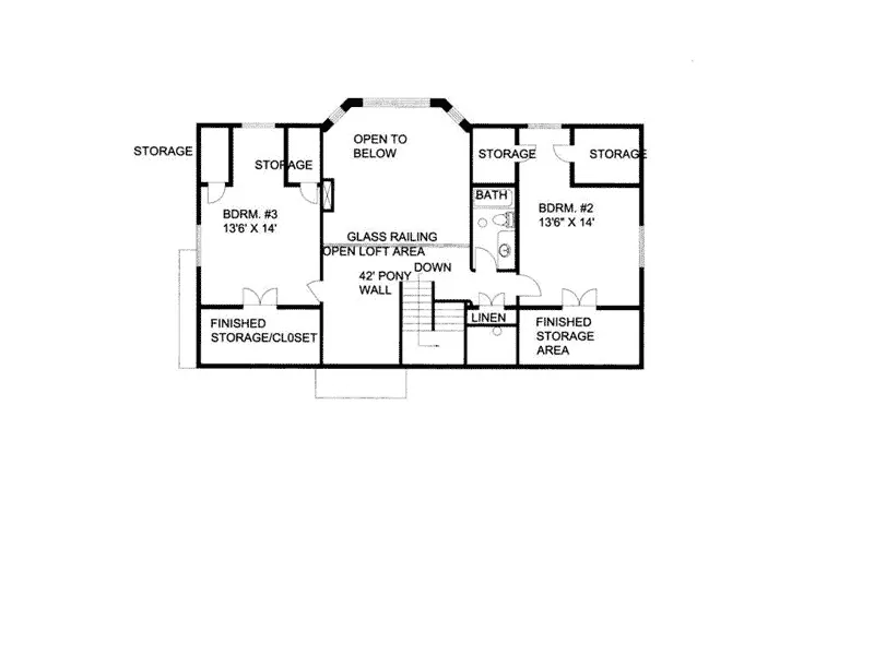 Neoclassical House Plan Second Floor - Arden Hill Country Home 088D-0138 - Search House Plans and More