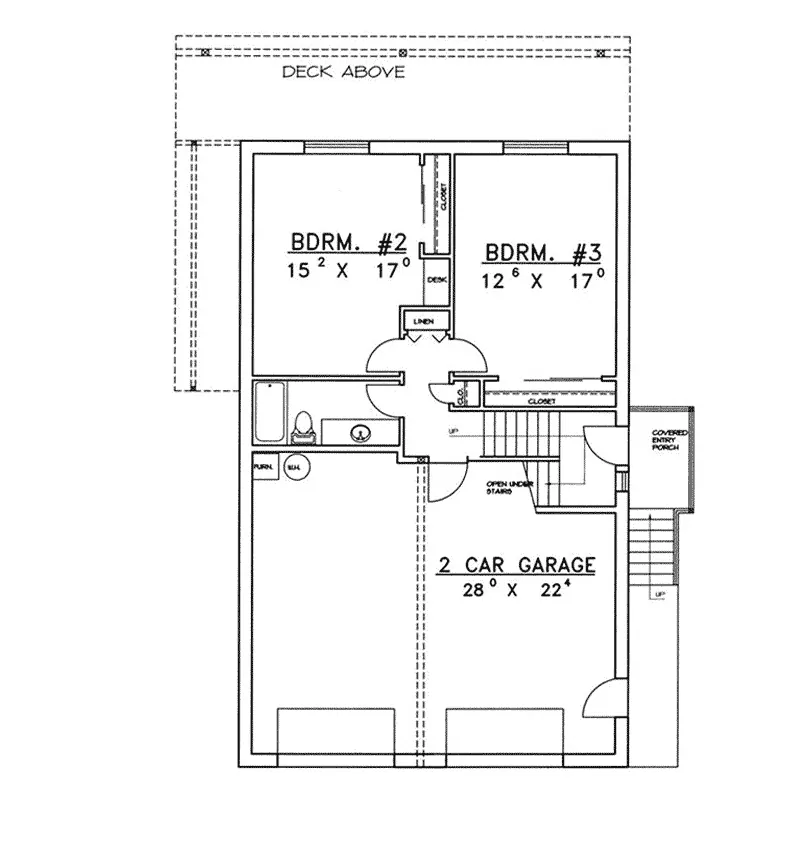 Traditional House Plan Lower Level Floor - Roswell Lake Home 088D-0145 - Shop House Plans and More