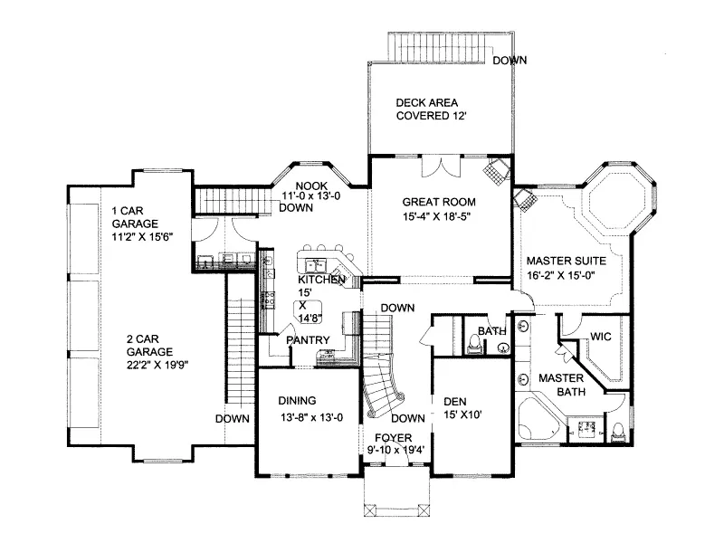 Luxury House Plan First Floor - Linden Woods Luxury Home 088D-0149 - Shop House Plans and More