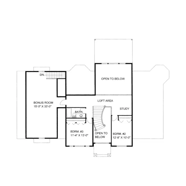 Waterfront House Plan Second Floor - Linden Woods Luxury Home 088D-0149 - Shop House Plans and More