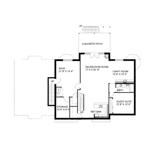 Waterfront House Plan Lower Level Floor - Linden Woods Luxury Home 088D-0149 - Shop House Plans and More