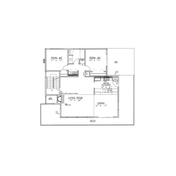 Lake House Plan First Floor - Evengeline Modern Home 088D-0156 - Search House Plans and More