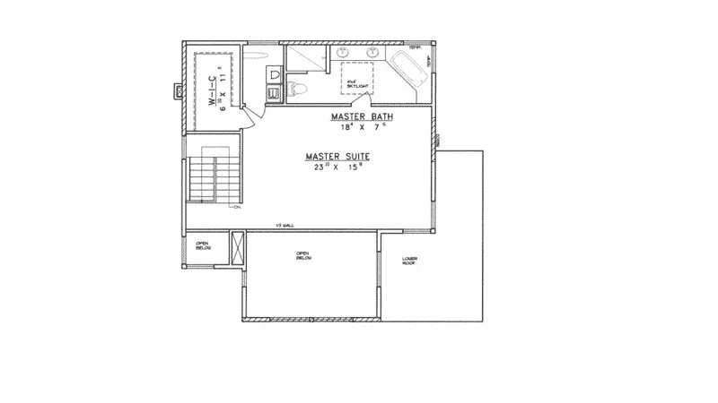 Waterfront House Plan Second Floor - Evengeline Modern Home 088D-0156 - Search House Plans and More
