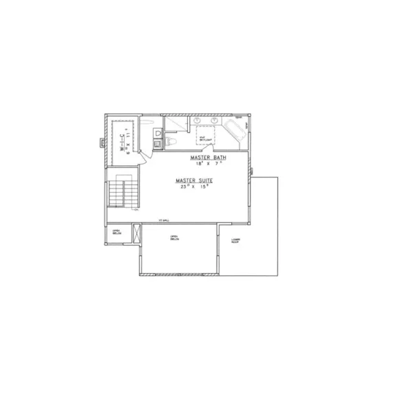 Lake House Plan Second Floor - Evengeline Modern Home 088D-0156 - Search House Plans and More