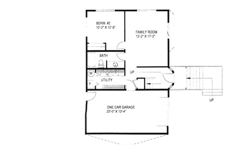 Modern House Plan Lower Level Floor - Frederickcliff A-Frame Home 088D-0157 - Search House Plans and More