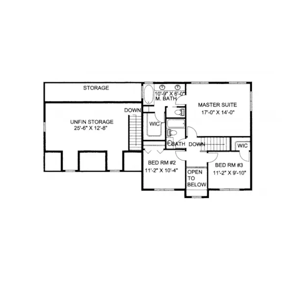 Contemporary House Plan Second Floor - Mercer Hill Rustic Home 088D-0158 - Shop House Plans and More