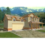 Classic Two-Story House With Rustic Trim And Large Timber Porch Columns