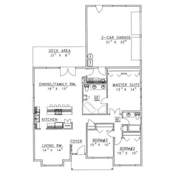 Country House Plan First Floor - Leighton Hill Ranch Home 088D-0160 - Shop House Plans and More