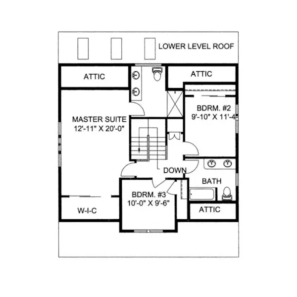 Bungalow House Plan Second Floor - Somerville Bungalow Home 088D-0163 - Shop House Plans and More