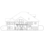 Contemporary House Plan Rear Elevation - Gallaway Luxury Home 088D-0166 - Search House Plans and More