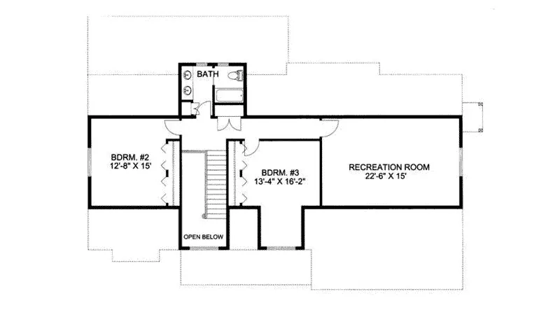 Country House Plan Second Floor - Cole Creek Country Home 088D-0171 - Search House Plans and More