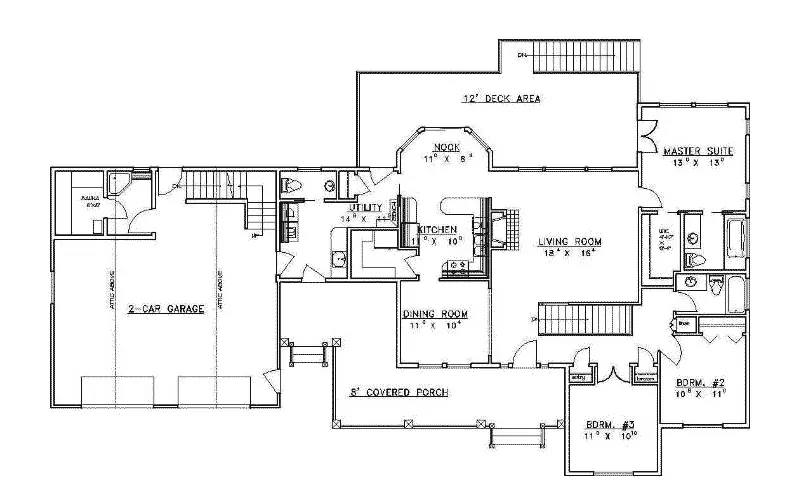 Country House Plan First Floor - Gravel Manor Luxury Rustic Home 088D-0177 - Search House Plans and More