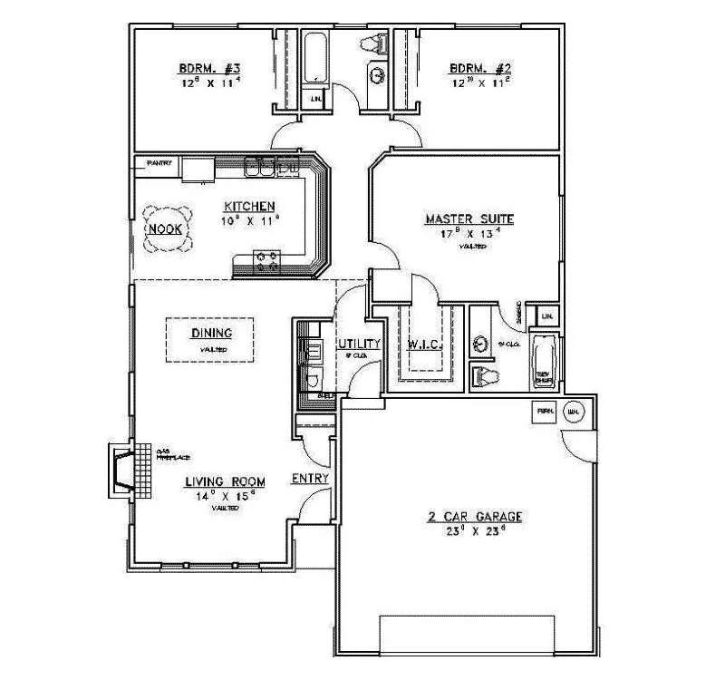 Contemporary House Plan First Floor - Shady Cove Contemporary Home 088D-0182 - Shop House Plans and More