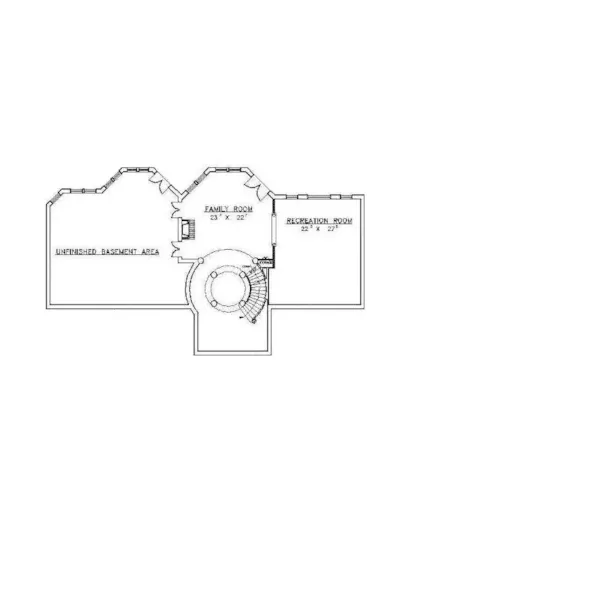 Traditional House Plan Lower Level Floor - Orange Blossom Luxury Home 088D-0184 - Shop House Plans and More