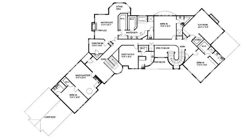 Contemporary House Plan Second Floor - Copperhill Luxury Home 088D-0185 - Search House Plans and More