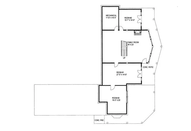 Luxury House Plan Lower Level Floor - Habersham Manor Luxury Home 088D-0192 - Search House Plans and More