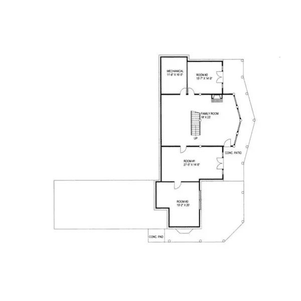 Luxury House Plan Lower Level Floor - Habersham Manor Luxury Home 088D-0192 - Search House Plans and More