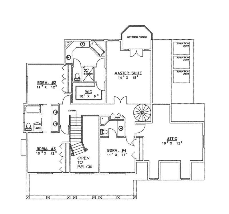 Farmhouse Plan Second Floor - Washburn Heights Luxury Home 088D-0194 - Shop House Plans and More