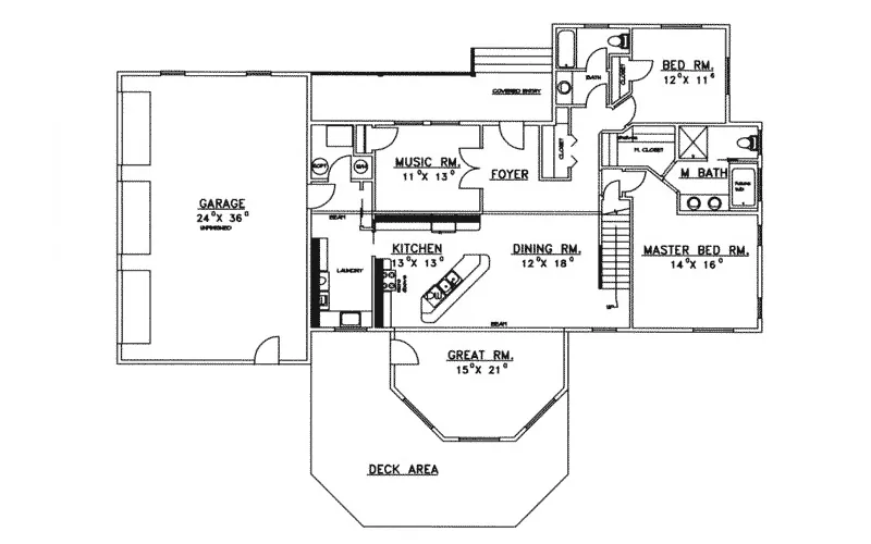 Farmhouse Plan First Floor - Davidson Manor Luxury Home 088D-0198 - Search House Plans and More