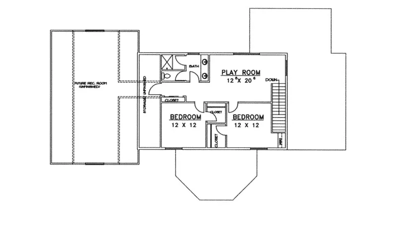 Southern House Plan Second Floor - Davidson Manor Luxury Home 088D-0198 - Search House Plans and More
