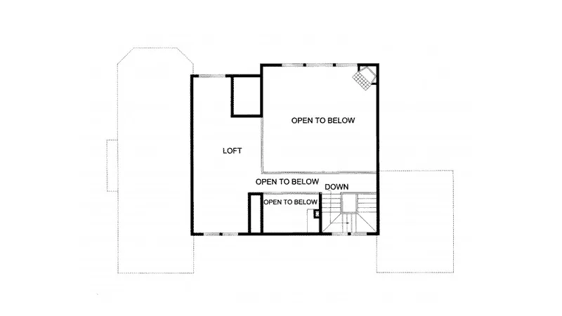Contemporary House Plan Second Floor - Castanet Lake Home 088D-0202 - Search House Plans and More