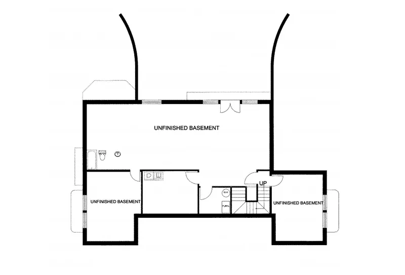 Contemporary House Plan Lower Level Floor - Castanet Lake Home 088D-0202 - Search House Plans and More