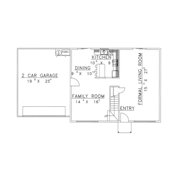 Country House Plan First Floor - Cookeville Country Home 088D-0203 - Search House Plans and More