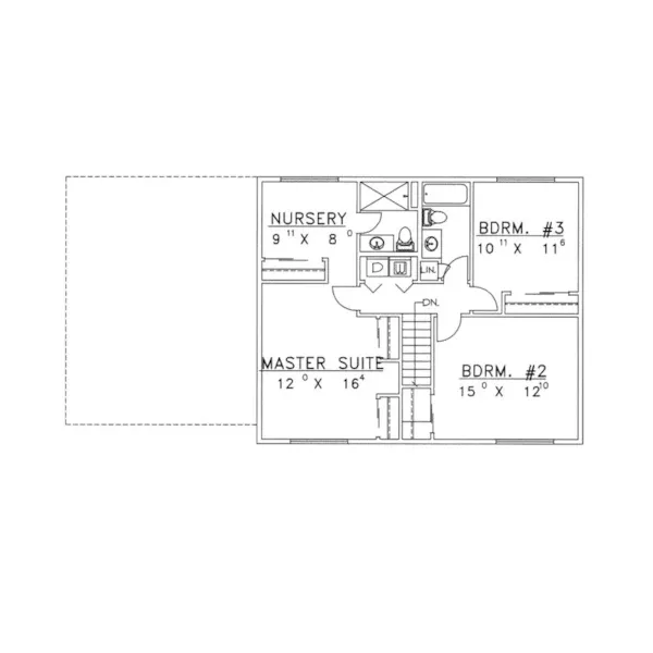 Country House Plan Second Floor - Cookeville Country Home 088D-0203 - Search House Plans and More