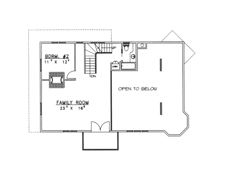 Cabin & Cottage House Plan Second Floor - Smoky Mount Cabin Cottage Home 088D-0212 - Shop House Plans and More
