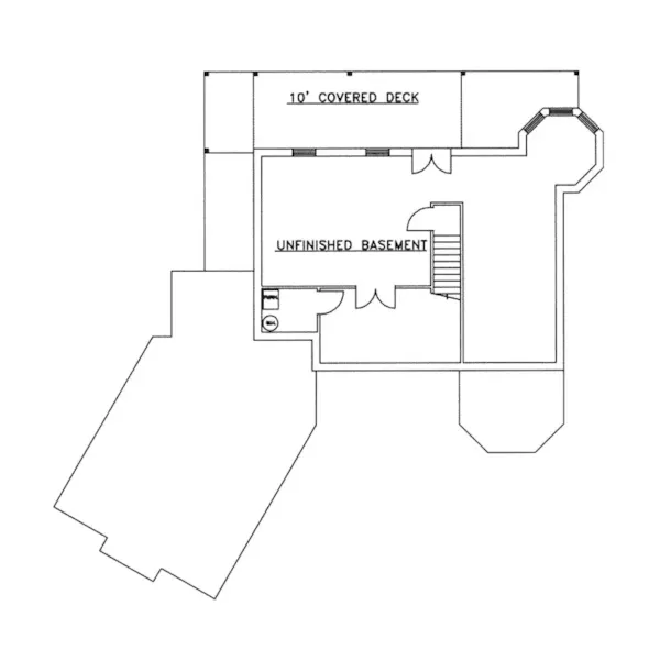 Victorian House Plan Lower Level Floor - Bairds Mill Country Style Home 088D-0213 - Search House Plans and More