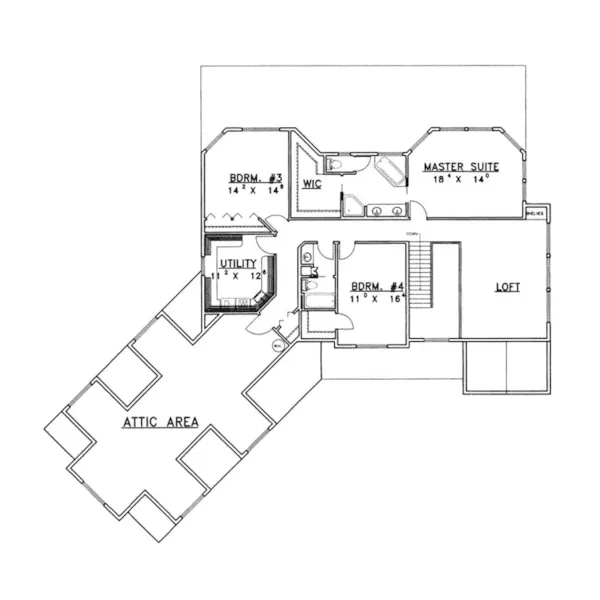 Country House Plan Second Floor - Foster Place Luxury Home 088D-0222 - Search House Plans and More