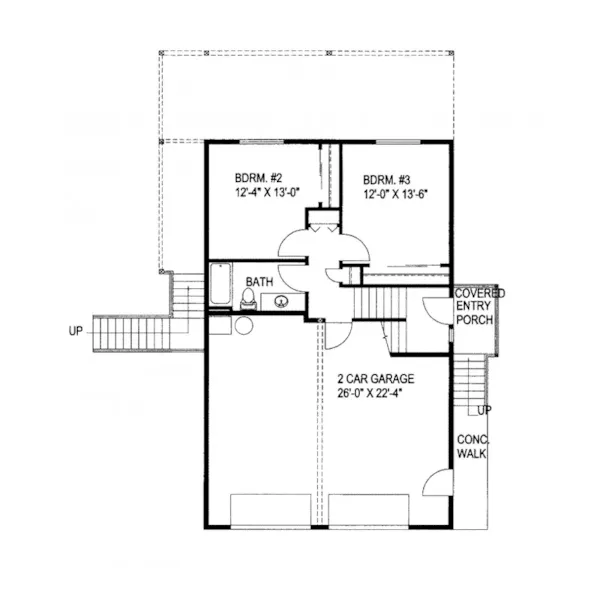 Country House Plan Lower Level Floor - Sycamore Landing Vacation Home 088D-0223 - Shop House Plans and More