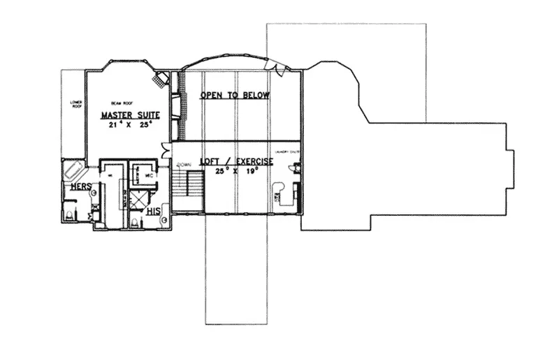 Country House Plan Second Floor - Season Park Contemporary Home 088D-0224 - Shop House Plans and More