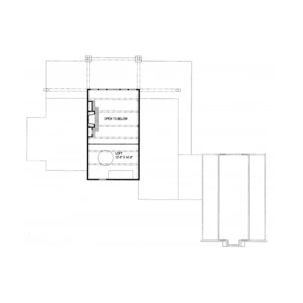 Arts & Crafts House Plan Second Floor - Auburntown Rustic Home 088D-0225 - Search House Plans and More