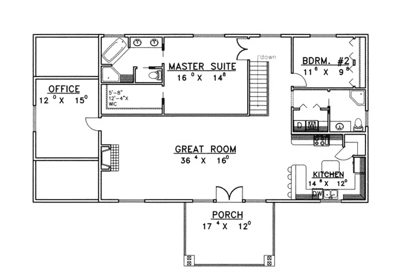 Traditional House Plan First Floor - Cora Craftsman Luxury Home 088D-0229 - Search House Plans and More