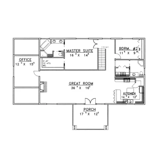 Country House Plan First Floor - Cora Craftsman Luxury Home 088D-0229 - Search House Plans and More