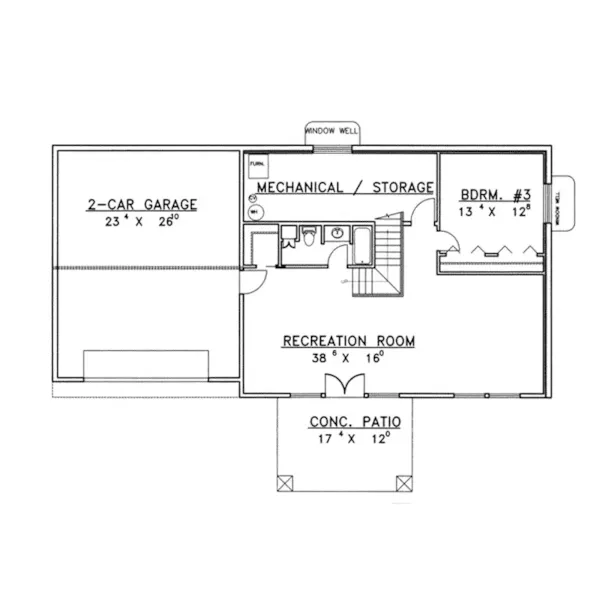 Country House Plan Lower Level Floor - Cora Craftsman Luxury Home 088D-0229 - Search House Plans and More