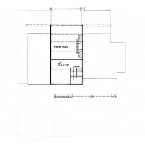 Rustic House Plan Second Floor - Tennyson Manor Modern Home 088D-0234 - Shop House Plans and More