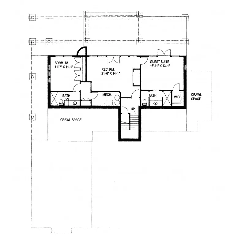 Luxury House Plan Lower Level Floor - Tennyson Manor Modern Home 088D-0234 - Shop House Plans and More