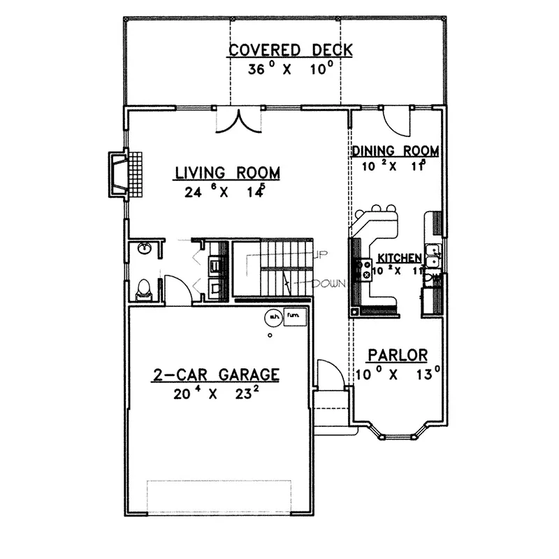 Waterfront House Plan First Floor - Dulaney Contemporary Home 088D-0235 - Search House Plans and More
