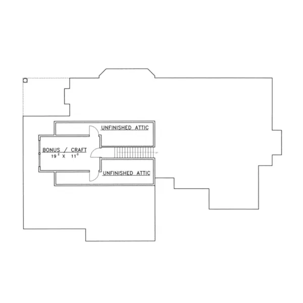 Traditional House Plan Bonus Room - Baneberry Ranch Home 088D-0238 - Search House Plans and More