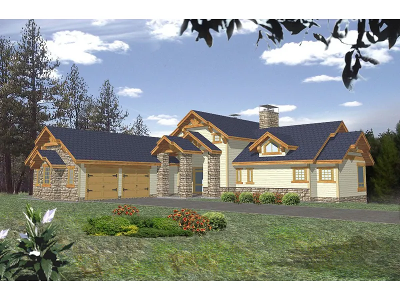 Stonework Adds Flair To This Luxury Log Home