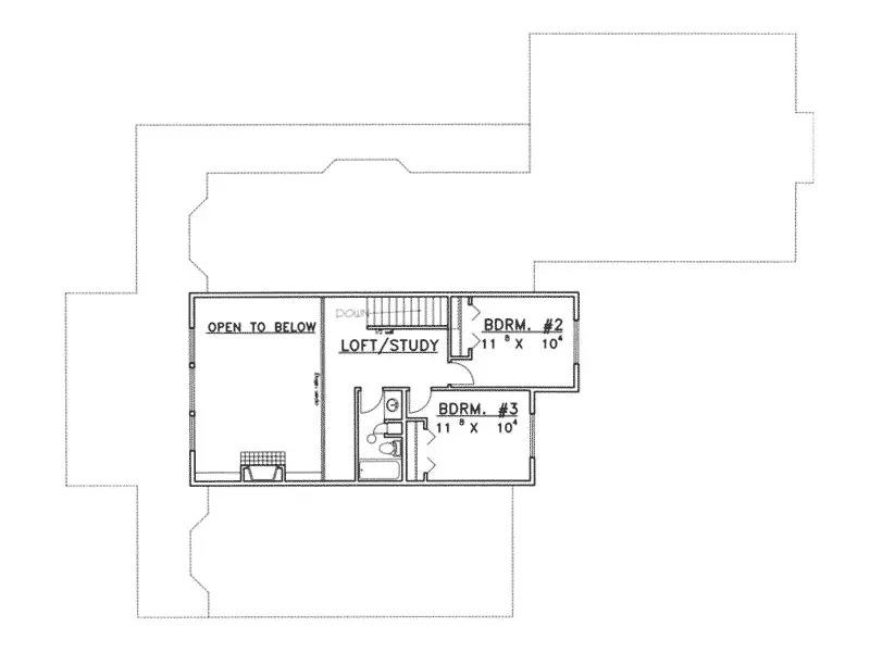Contemporary House Plan Second Floor - Hayden Spring Contemporary Home 088D-0247 - Search House Plans and More