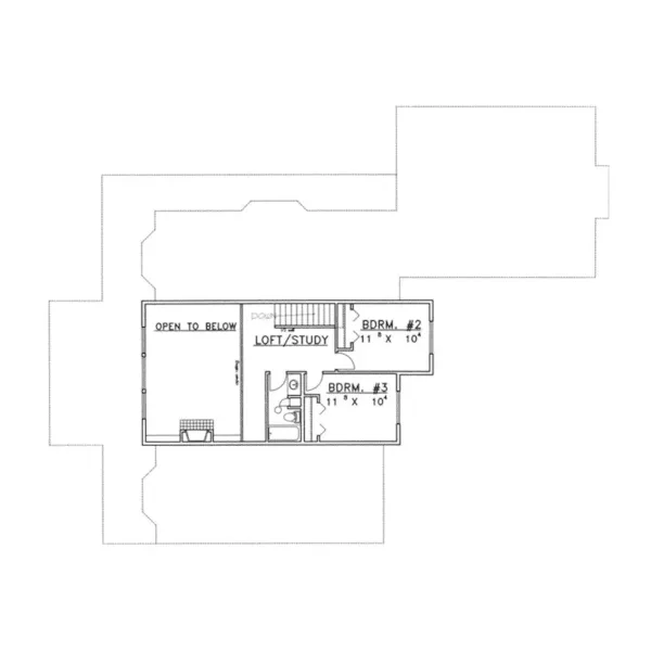 Contemporary House Plan Second Floor - Hayden Spring Contemporary Home 088D-0247 - Search House Plans and More