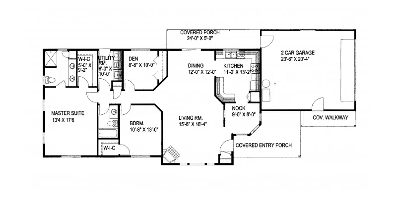 Waterfront House Plan First Floor - Sunbeam Ranch Home 088D-0252 - Shop House Plans and More