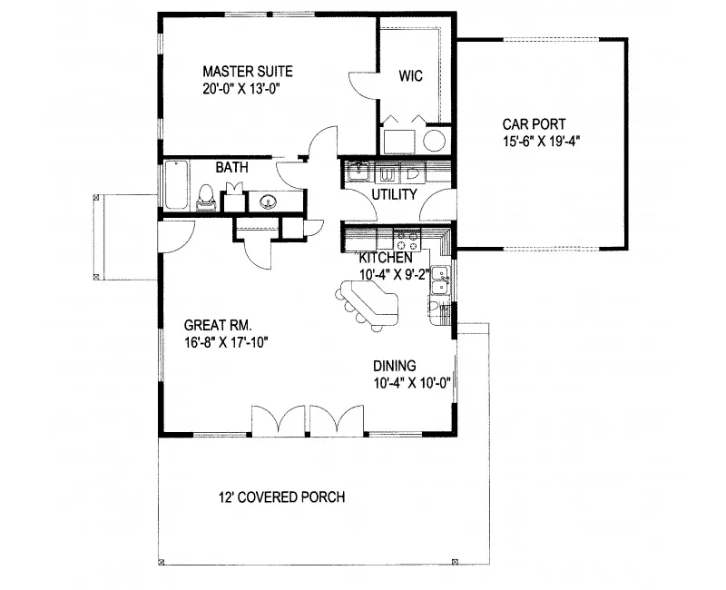 Vacation House Plan First Floor - Arapahoe Way Rustic Home 088D-0254 - Search House Plans and More